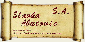Slavka Abutović vizit kartica